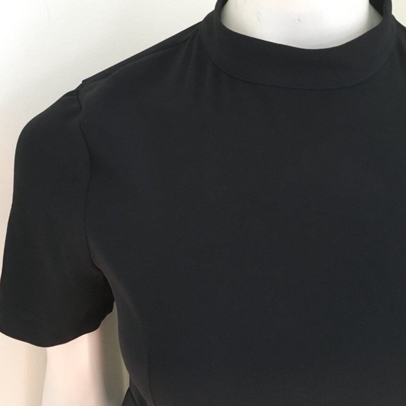 Zara high-collar black dress with pockets - Picture 3 of 4